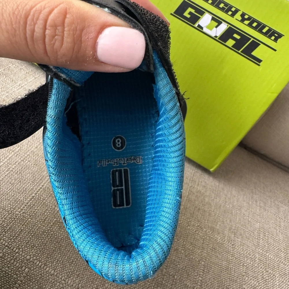 Toddler / Kids' Size 8 Brooman Blue & Black Soccer Cleats - Picture 7 of 9